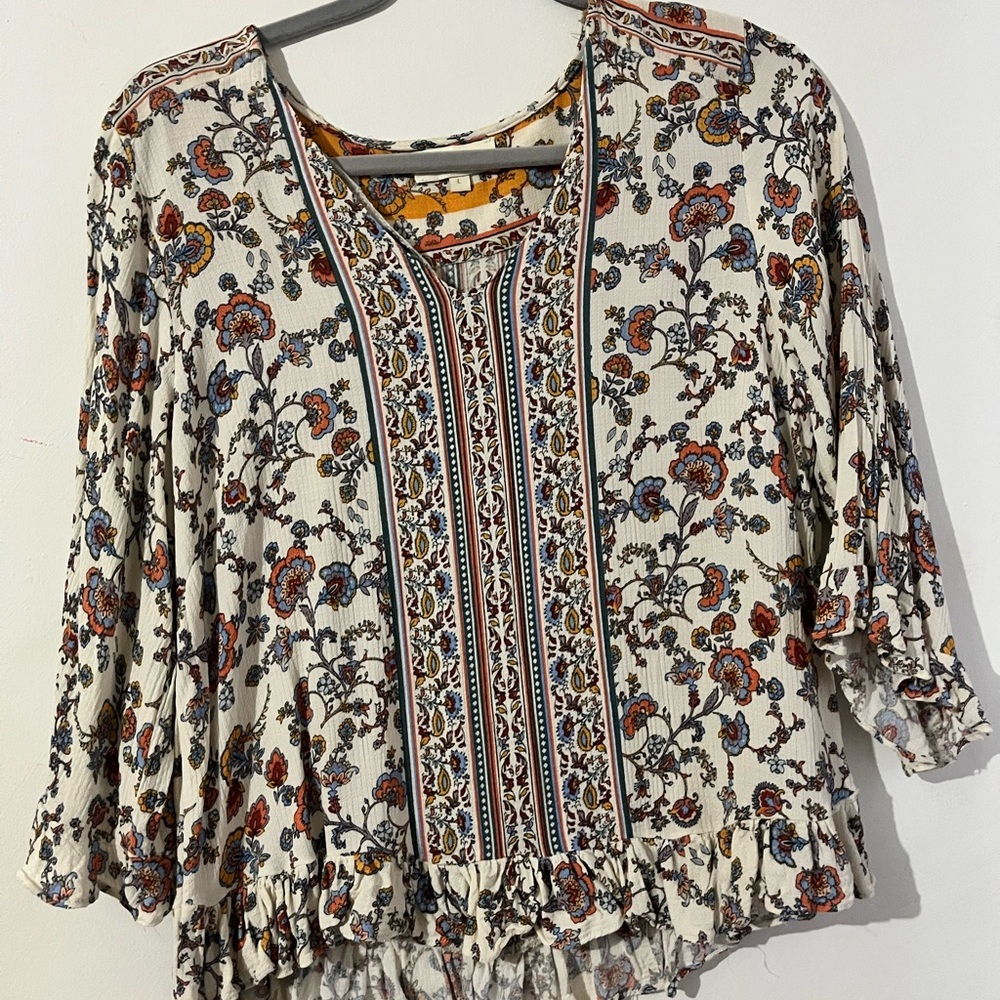NWT Cynthia Rowley Multicolor Floral Blouse